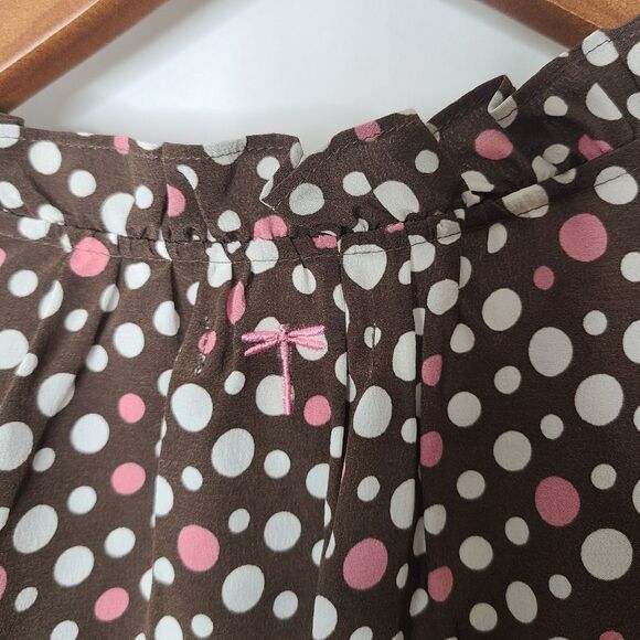 Tyler Boe Polk‎ a dot bell sleeve 100% Silk blouse NWT - Picture 7 of 7